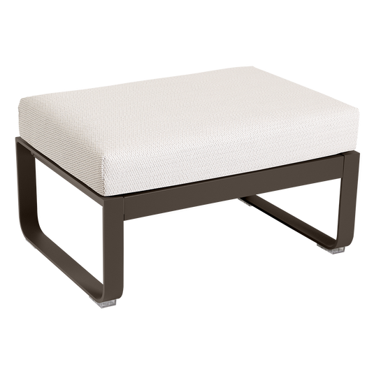 Fermob Bellevie 1-seater ottoman– Tonka frame with Pearl fabric cushions