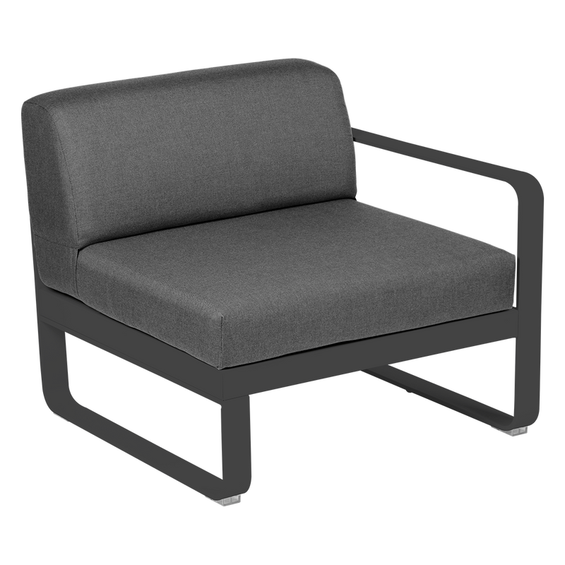 Load image into Gallery viewer, Fermob Bellevie 1-Seater Right Module – Anthracite frame with Graphite Grey fabric cushions
