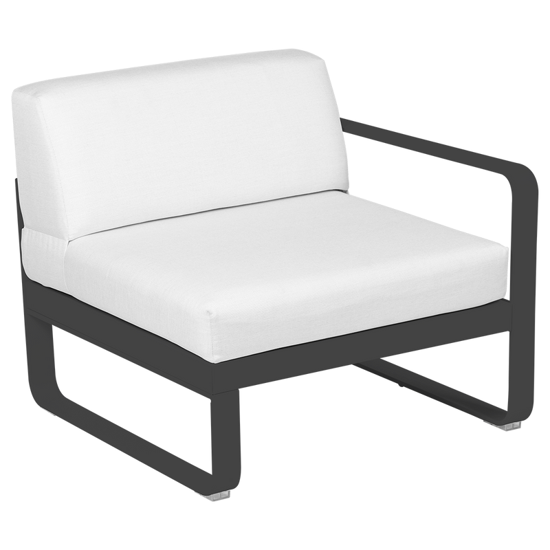 Load image into Gallery viewer, Fermob Bellevie 1-Seater Right Module – Anthracite frame with Off-White fabric cushions
