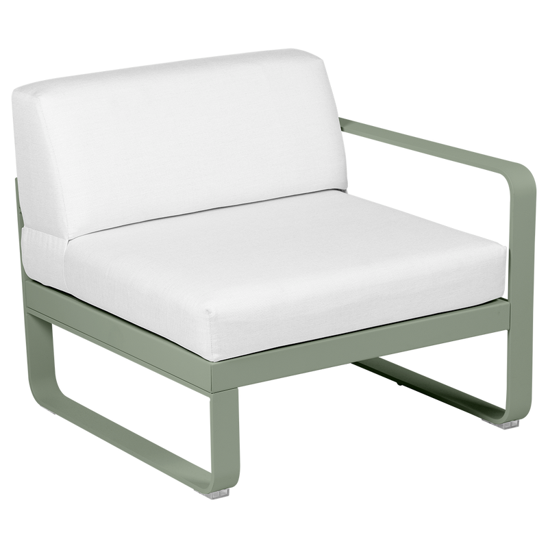 Load image into Gallery viewer, Fermob Bellevie 1-Seater Right Module – Cactus frame with Off-White fabric cushions
