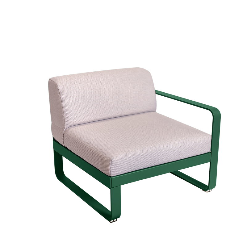 Load image into Gallery viewer, Fermob Bellevie 1-Seater Right Module – Cedar Green frame with Pearl fabric cushions

