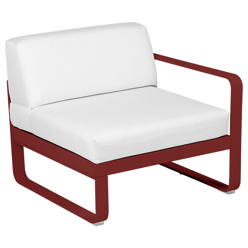 Load image into Gallery viewer, Fermob Bellevie 1-Seater Right Module – Chilli frame with Off-White fabric cushions
