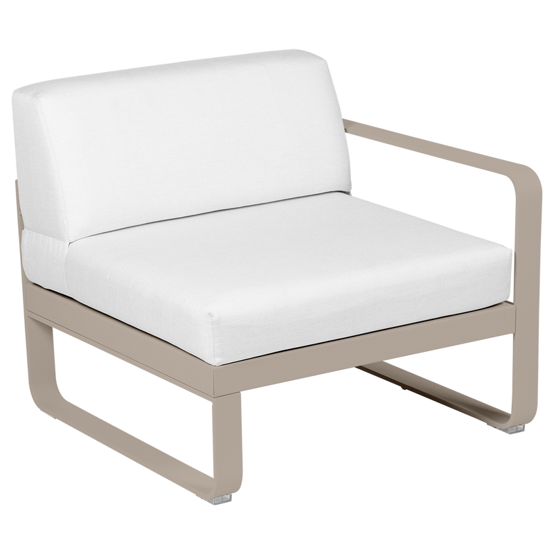 Load image into Gallery viewer, Fermob Bellevie 1-Seater Right Module – Nutmeg frame with Off-White fabric cushions
