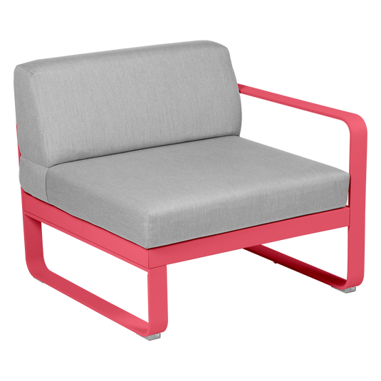 Fermob Bellevie 1-Seater Right Module – Rosalie frame with Flannel Grey fabric cushions
