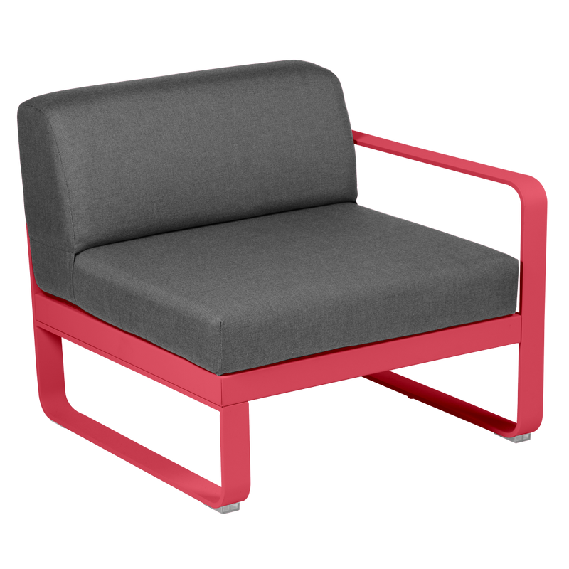Load image into Gallery viewer, Fermob Bellevie 1-Seater Right Module – Rosalie frame with Graphite Grey fabric cushions
