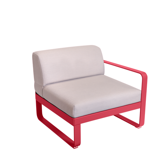 Fermob Bellevie 1-Seater Right Module – Rosalie frame with Pearl fabric cushions