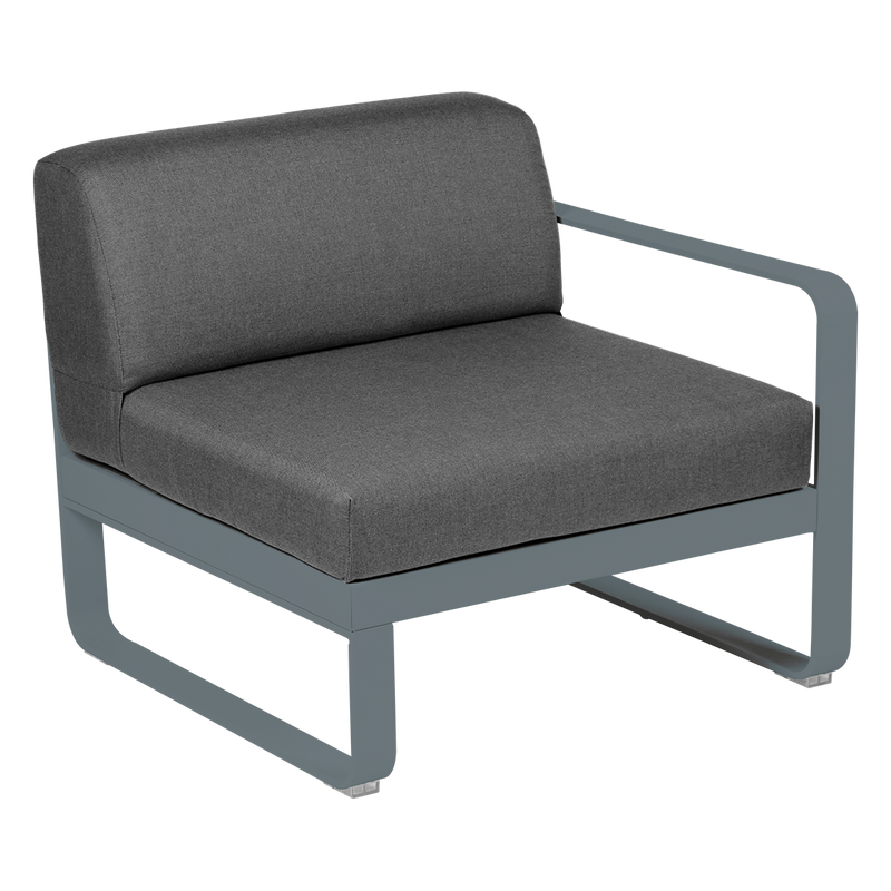 Load image into Gallery viewer, Fermob Bellevie 1-Seater Right Module – Storm Grey frame with Graphite Grey fabric cushions
