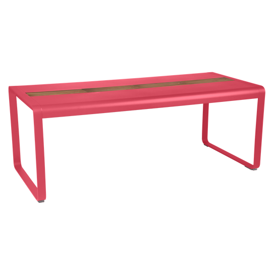 Fermob Bellevie 196 x 90 cm Outdoor Dining Table Eight Seater- with storage in Rosalie