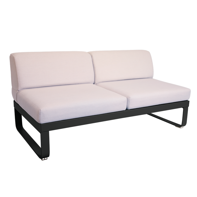 Load image into Gallery viewer, Fermob Bellevie 2-Seater Central Module – Anthracite frame with Pearl fabric cushions
