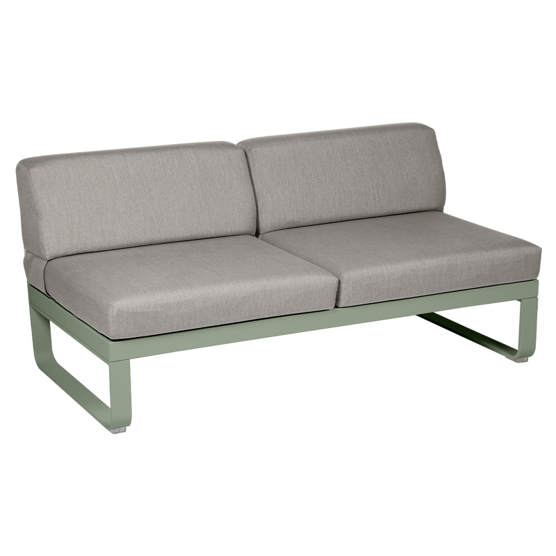 Load image into Gallery viewer, Fermob Bellevie 2-Seater Central Module – Cactus frame with Grey Taupe fabric cushions
