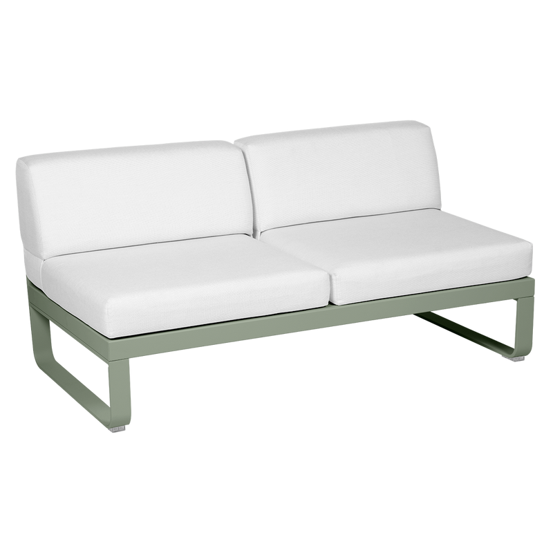 Load image into Gallery viewer, Fermob Bellevie 2-Seater Central Module – Cactus frame with Off-White fabric cushions
