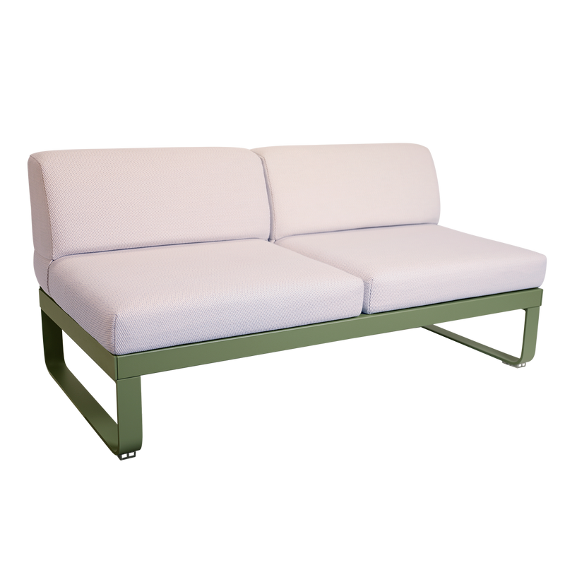 Load image into Gallery viewer, Fermob Bellevie 2-Seater Central Module – Cactus frame with Pearl fabric cushions
