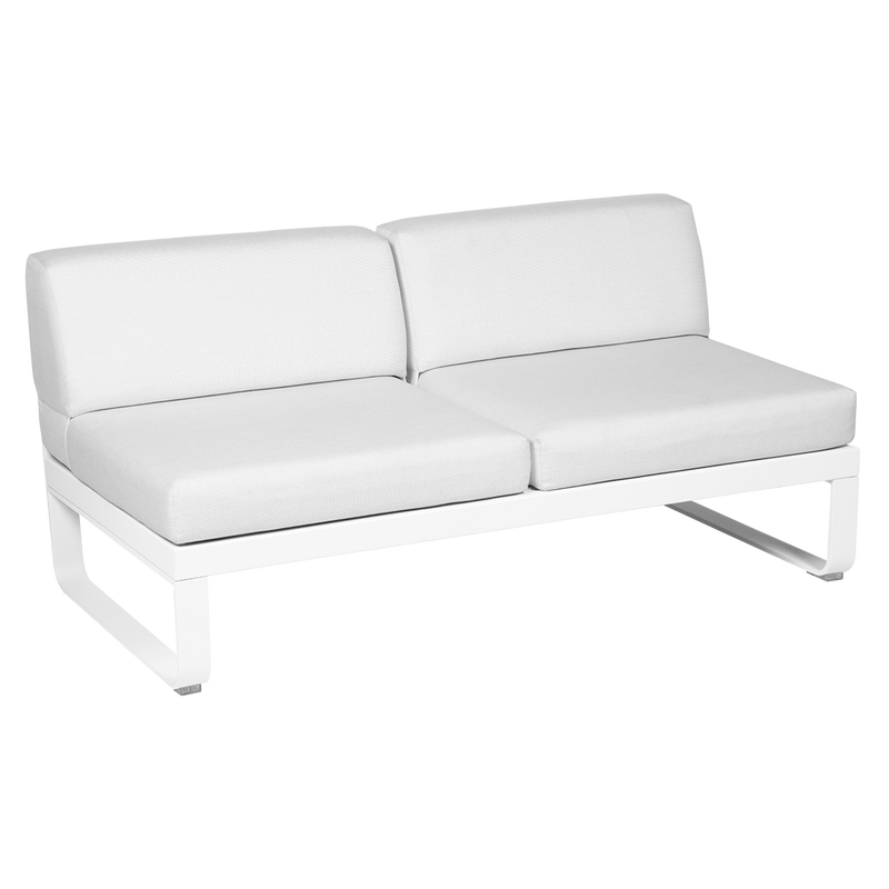 Load image into Gallery viewer, Fermob Bellevie 2-Seater Central Module – Cotton White frame with Off-White fabric cushions
