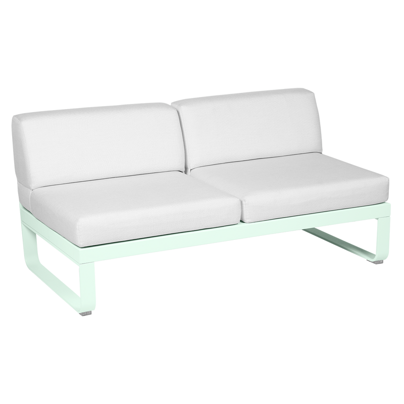 Load image into Gallery viewer, Fermob Bellevie 2-Seater Central Module – Ice Mint frame with Off-White fabric cushions
