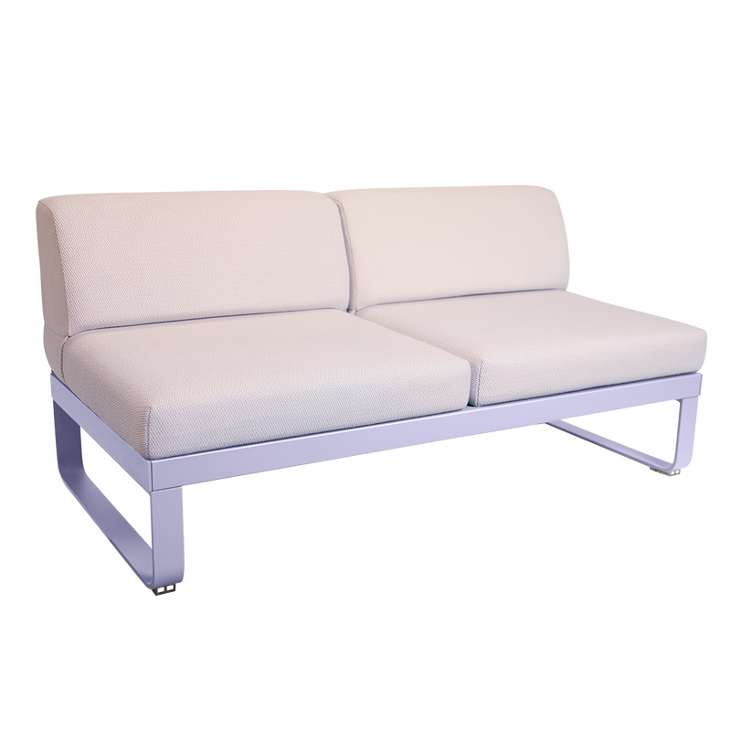 Load image into Gallery viewer, Fermob Bellevie 2-Seater Central Module – Marshmallow frame with Pearl fabric cushions
