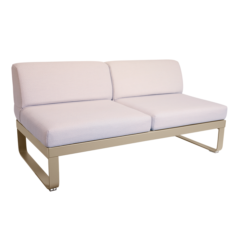 Load image into Gallery viewer, Fermob Bellevie 2-Seater Central Module – Nutmeg frame with Pearl fabric cushions
