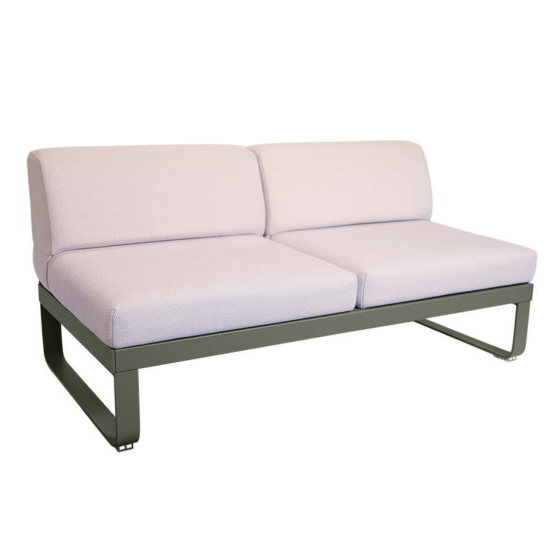 Load image into Gallery viewer, Fermob Bellevie 2-Seater Central Module – Rosemary frame with Pearl fabric cushions
