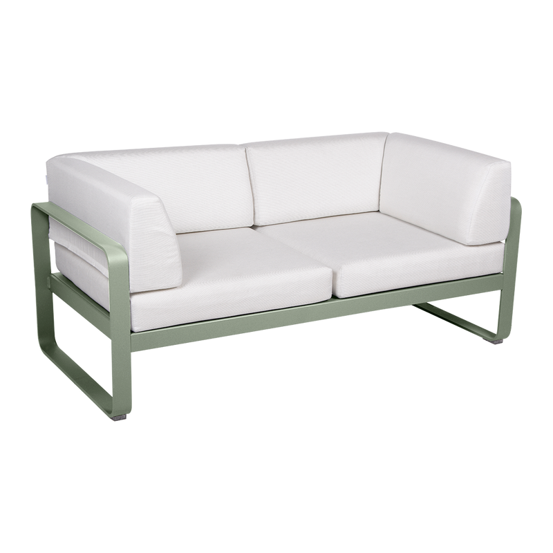 Load image into Gallery viewer, Fermob Bellevie 2-Seater Club Sofa – Cactus frame with Off-White fabric cushions
