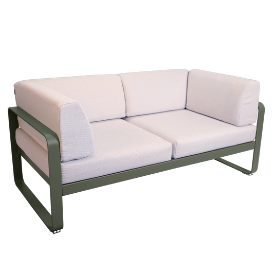 Fermob Bellevie 2-Seater Club Sofa – Rosemary frame with Pearl fabric cushions