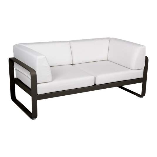 Fermob Bellevie 2-Seater Club Sofa – Tonka frame with Off-White fabric cushions