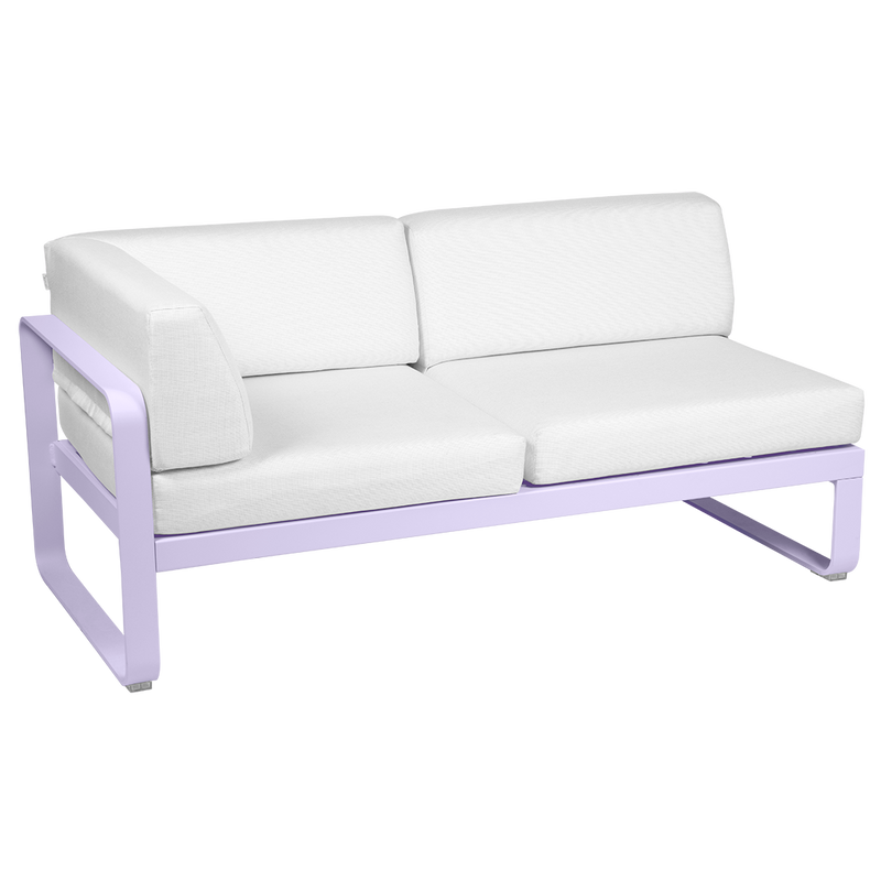 Load image into Gallery viewer, Fermob Bellevie 2-Seater Left Corner Module – Marshmallow frame with Off-White fabric cushions

