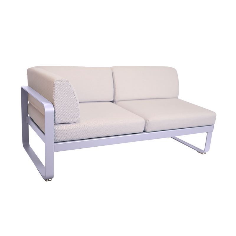 Load image into Gallery viewer, Fermob Bellevie 2-Seater Left Corner Module – Marshmallow frame with Pearl fabric cushions

