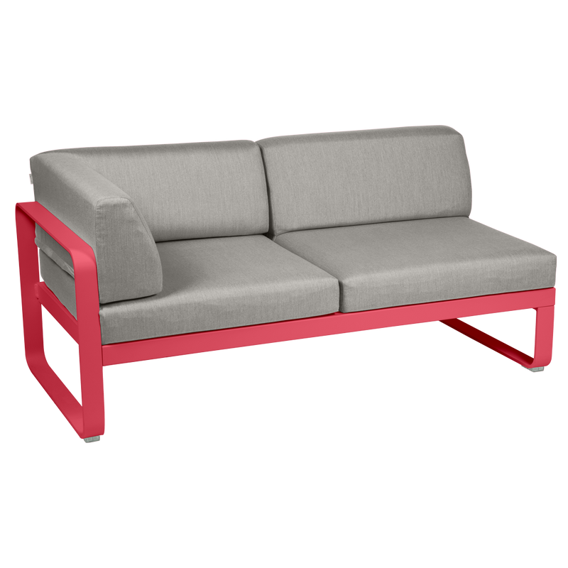Load image into Gallery viewer, Fermob Bellevie 2-Seater Left Corner Module – Rosalie frame with Grey Taupe fabric cushions
