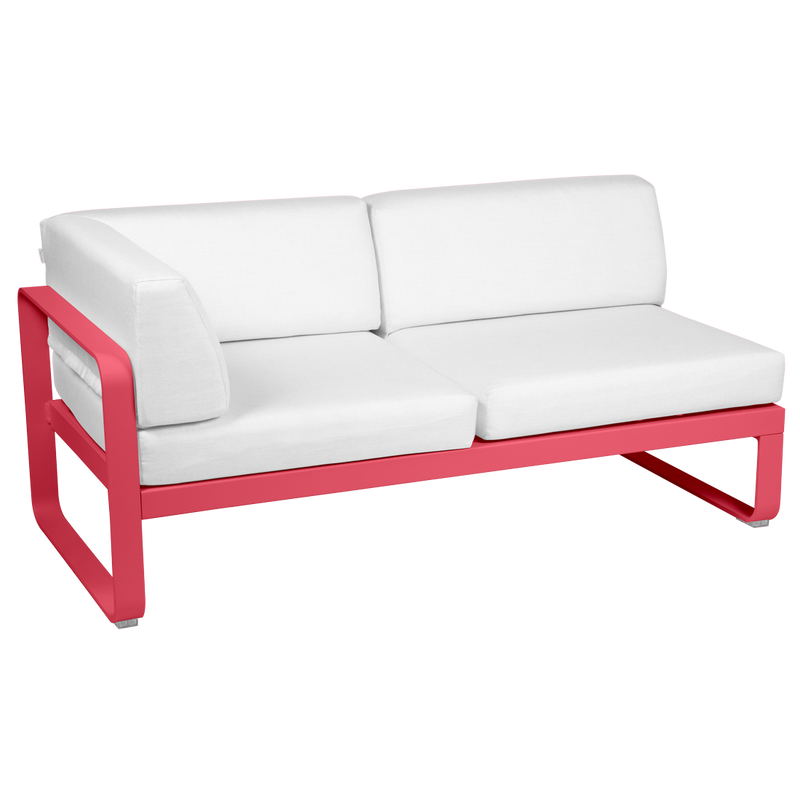 Load image into Gallery viewer, Fermob Bellevie 2-Seater Left Corner Module – Rosalie frame with Off-White fabric cushions
