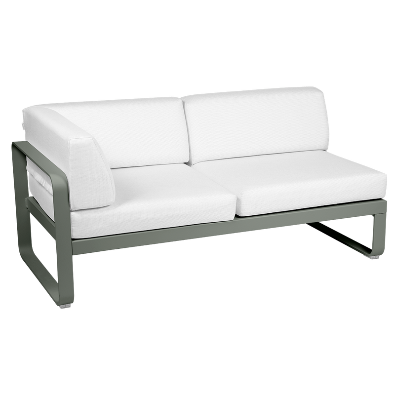 Load image into Gallery viewer, Fermob Bellevie 2-Seater Left Corner Module – Rosemary frame with Off-White fabric cushions
