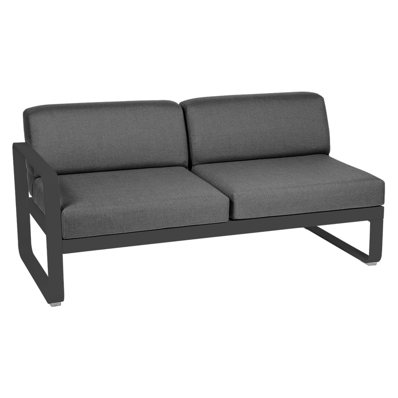 Load image into Gallery viewer, Fermob Bellevie 2-Seater Left Module – Anthracite frame with Graphite Grey fabric cushions
