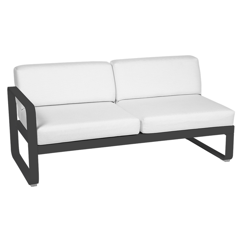 Load image into Gallery viewer, Fermob Bellevie 2-Seater Left Module – Anthracite frame with Off-White fabric cushions
