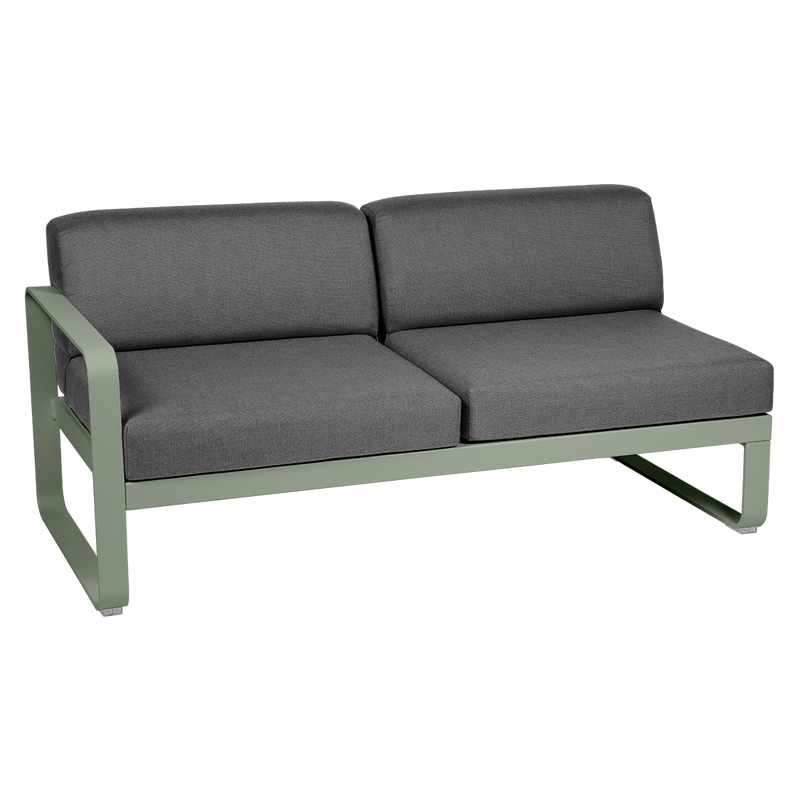 Load image into Gallery viewer, Fermob Bellevie 2-Seater Left Module – Cactus frame with Graphite Grey fabric cushions
