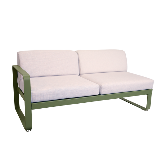 Fermob Bellevie 2-Seater Left Module – Cactus frame with Pearl fabric cushions
