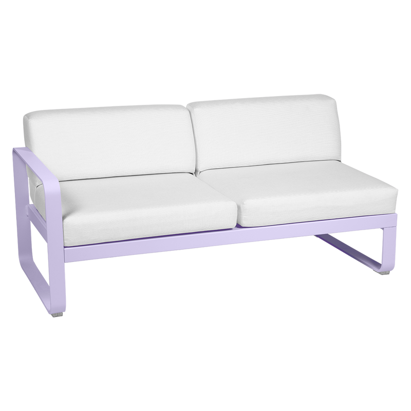 Load image into Gallery viewer, Fermob Bellevie 2-Seater Left Module – Marshmallow frame with Off-White fabric cushions
