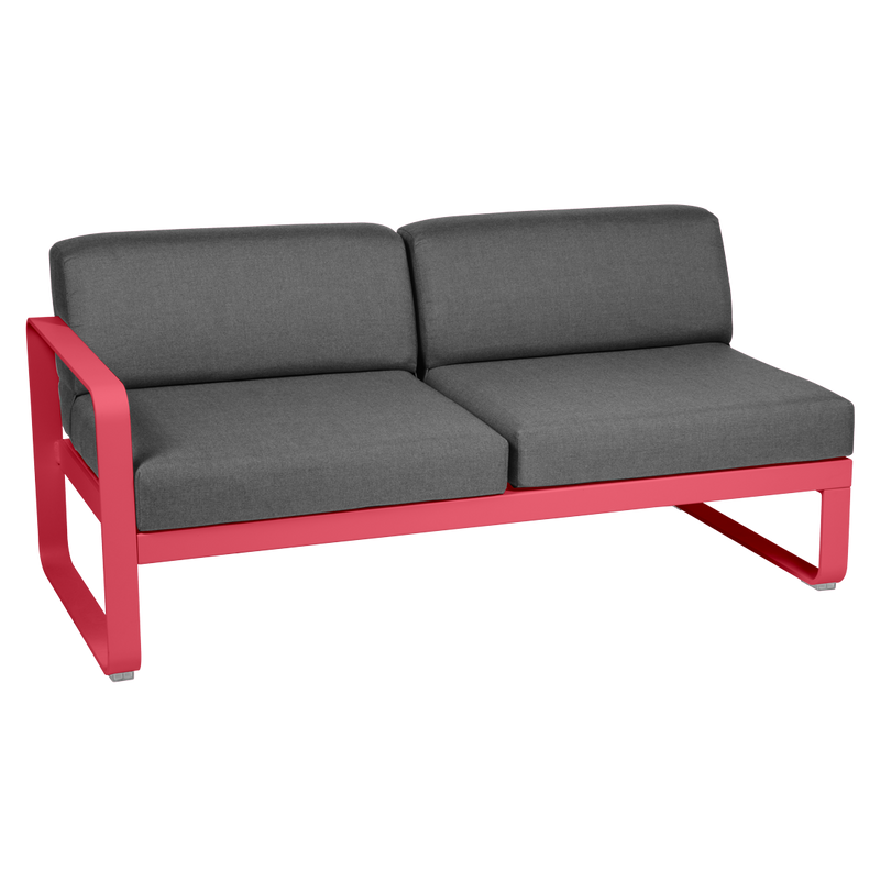 Load image into Gallery viewer, Fermob Bellevie 2-Seater Left Module – Rosalie frame with Graphite Grey fabric cushions
