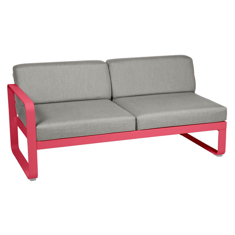 Load image into Gallery viewer, Fermob Bellevie 2-Seater Left Module – Rosalie frame with Grey Taupe fabric cushions

