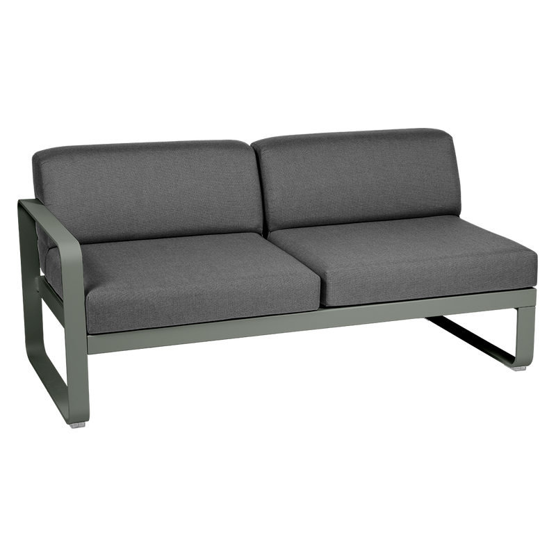 Load image into Gallery viewer, Fermob Bellevie 2-Seater Left Module – Rosemary frame with Graphite Grey fabric cushions
