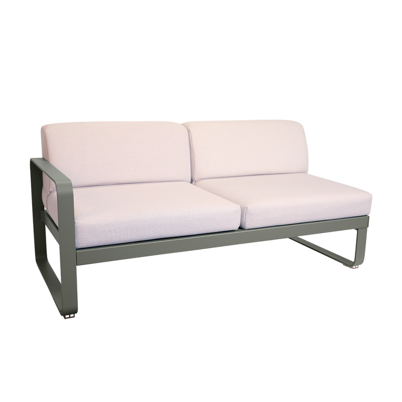 Load image into Gallery viewer, Fermob Bellevie 2-Seater Left Module – Rosemary frame with Pearl fabric cushions
