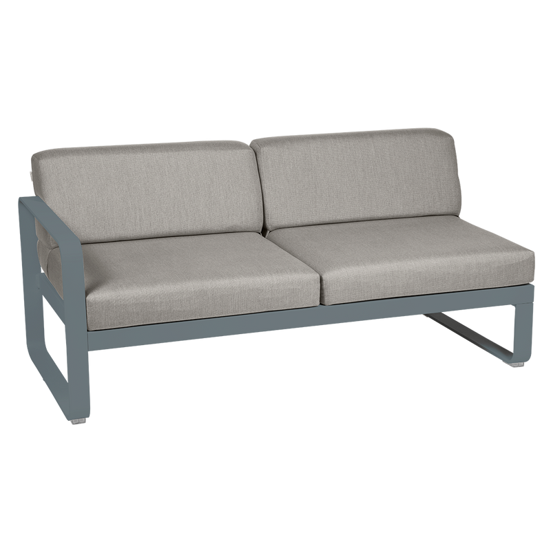 Load image into Gallery viewer, Fermob Bellevie 2-Seater Left Module – Storm Grey frame with Grey Taupe fabric cushions
