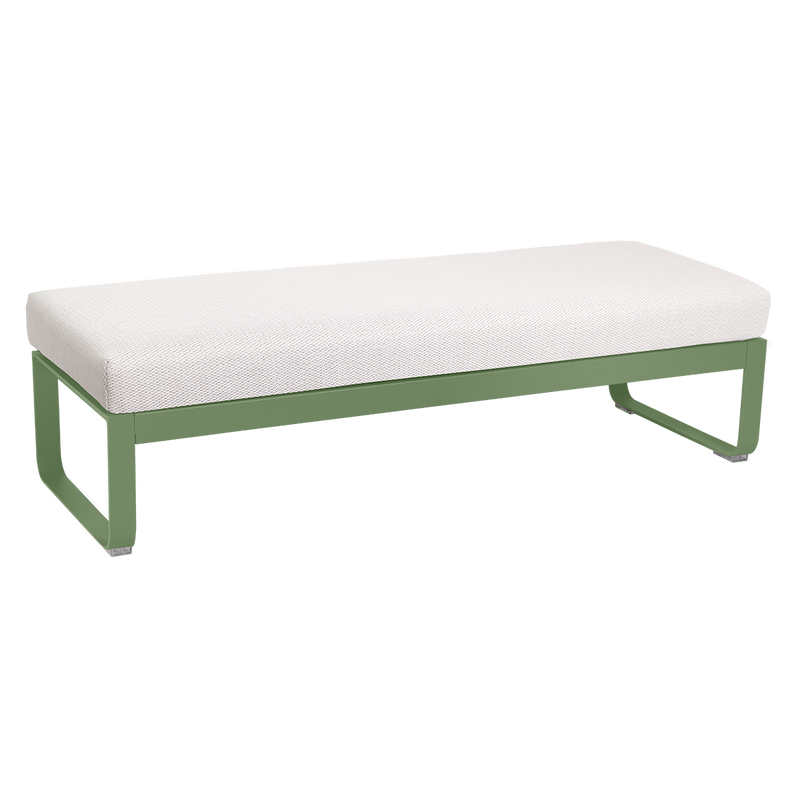 Load image into Gallery viewer, Fermob Bellevie 2-Seater Ottoman Bench – Cactus frame with Pearl fabric cushions
