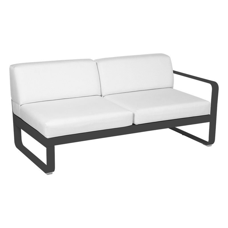 Load image into Gallery viewer, Fermob Bellevie 2-Seater Right Module – Anthracite frame with Off-White fabric cushions
