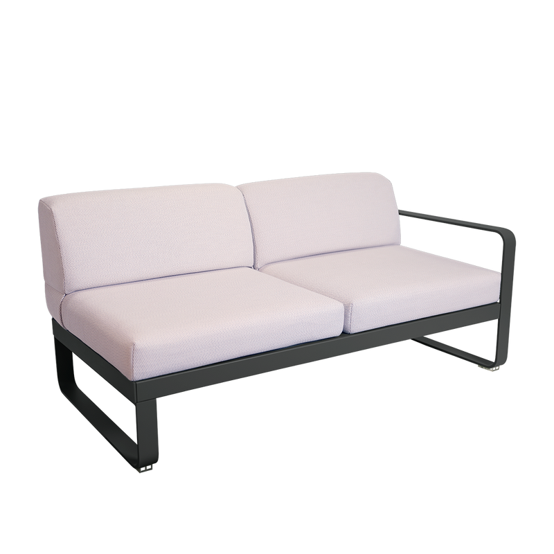 Load image into Gallery viewer, Fermob Bellevie 2-Seater Right Module – Anthracite frame with Pearl fabric cushions
