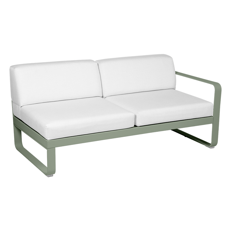 Load image into Gallery viewer, Fermob Bellevie 2-Seater Right Module – Cactus frame with Off-White fabric cushions
