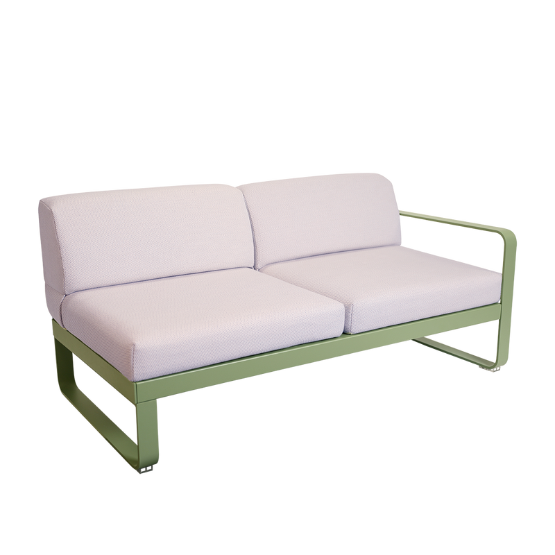 Load image into Gallery viewer, Fermob Bellevie 2-Seater Right Module – Cactus frame with Pearl fabric cushions
