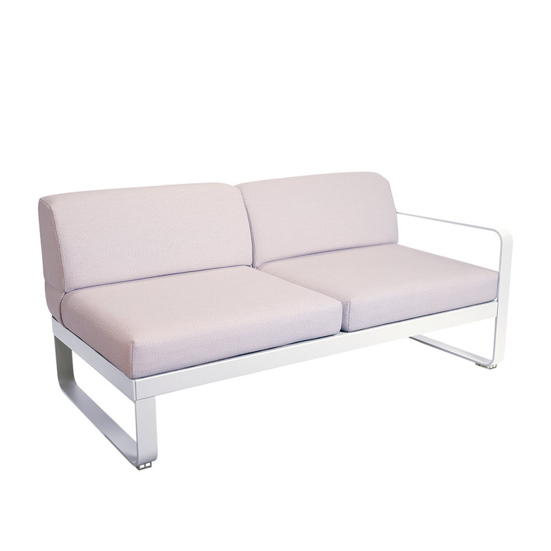 Load image into Gallery viewer, Fermob Bellevie 2-Seater Right Module – Cotton White frame with Pearl fabric cushions
