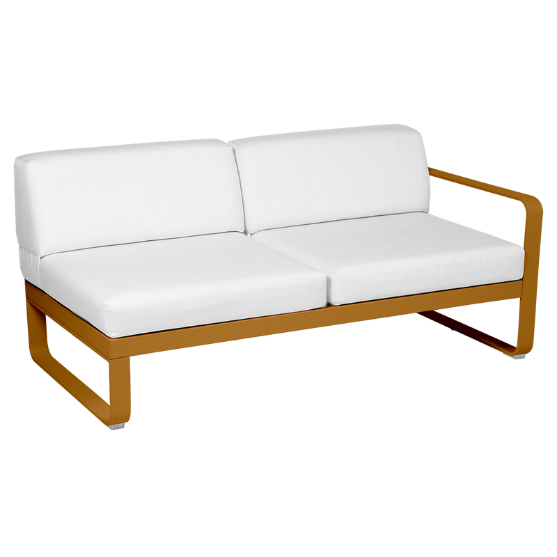 Load image into Gallery viewer, Fermob Bellevie 2-Seater Right Module – Gingerbread frame with Off-White fabric cushions
