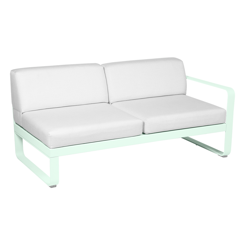 Load image into Gallery viewer, Fermob Bellevie 2-Seater Right Module – Ice Mint frame with Off-White fabric cushions
