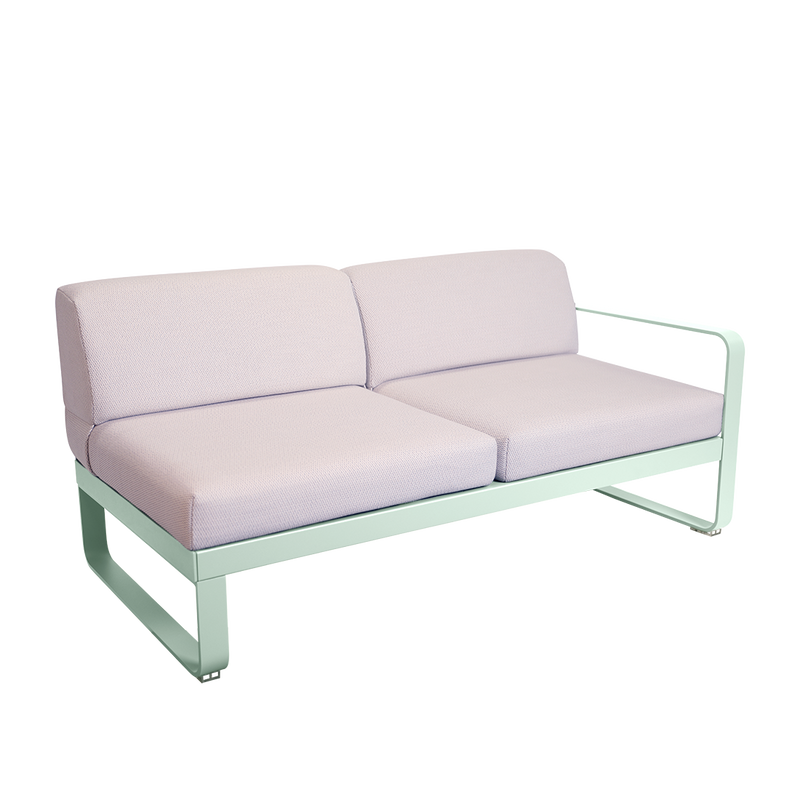 Load image into Gallery viewer, Fermob Bellevie 2-Seater Right Module – Ice Mint frame with Pearl fabric cushions
