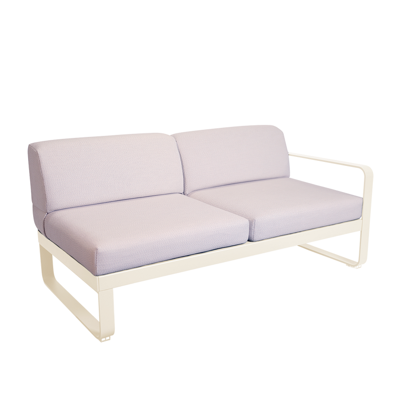 Load image into Gallery viewer, Fermob Bellevie 2-Seater Right Module – Latte Beige frame with Pearl fabric cushions
