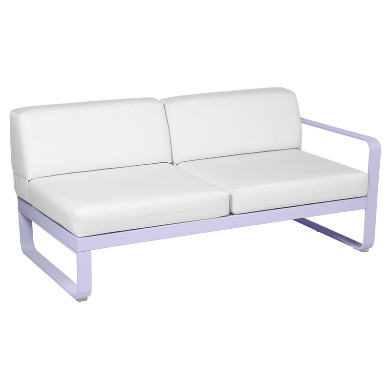 Load image into Gallery viewer, Fermob Bellevie 2-Seater Right Module – Marshmallow frame with Off-White fabric cushions
